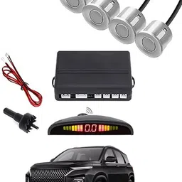 maties 4Parking Sensor Increased Safety For Passengers Silver-138 Universal Car Reverse Silver Parking Sensor With LED Display ,Buzzer-138 Parking Sensor-picture-43
