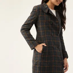 dressberry Polyester Checkered Coat For Women image 5