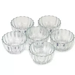 crockware Glass Dessert Bowl Glass Serving Bowl Set of 6 Elegant Bowls for Salads Desserts and More image 3