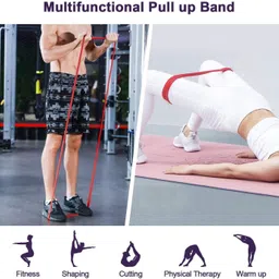 fitnesstricks Combo of Stretching Band with Counter Hand Gripper For Gym And Home Workout Fitness Accessory Kit Kit image 2