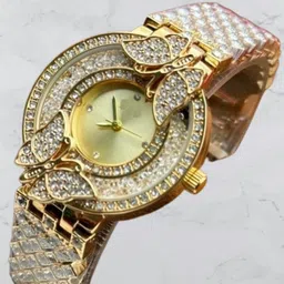 looftrader Analog Watch - For Girls BUTTERFLY GOLDEN a5 image 1