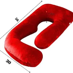 amcaton ultra soft j shaped pillow Microfibre, Polyester Fibre Solid Pregnancy Pillow Pack of 1 image 3
