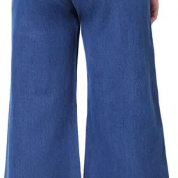 3butterflies Women Flared High Rise Blue Jeans image 2