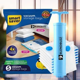 blend buzz reusable vacuum seal storage bags airtight waterproof space saver organizer Travel Storage Vacuum Bags-picture-20