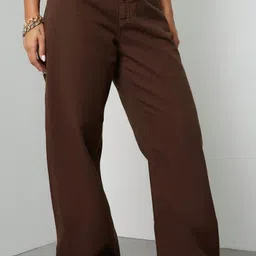 njx denim co Women Regular High Rise Brown Jeans image 3