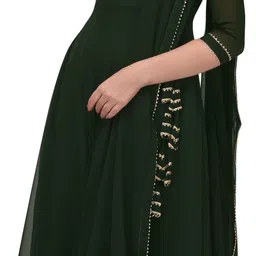 aaliya fashion Women Fit and Flare Dark Blue Ankle Length Dress-picture-10
