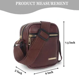 batuta hub Brown Men & Women Sling Bag Sling Bag Small Sling Bag for Men | Chest Slinger bag | Crossbody Bag| Side Bag image 4