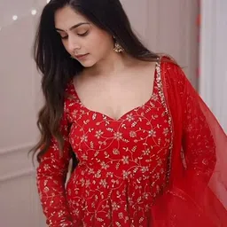 thebestbuyers Georgette Stitched Anarkali Gown image 3