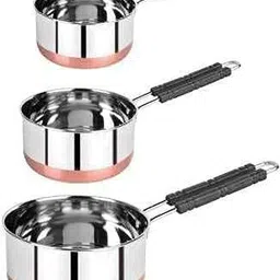 Duodeno Copper Bottom Sausepen Sauce Pan 18 cm diameter with Lid 1 L, 1.5 L, 2 L capacity-picture-12