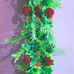 kingstyle impex Artificial Flowers Home Decoration Vine & Creepers Plant Wall Hanging Chain E429 Multicolor Rose Artificial Flower image 1