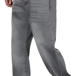 ben martin Men Loose Fit High Rise Grey Jeans image 1