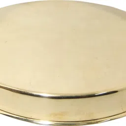 a & h enterprises Brass Full Dinner Plate/Thali/Khumcha For Pooja & Dining ,25 cm Each - 1 Piece Dinner Plate image 4