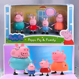 mahi zone Peppa Pig Family Set of 4, Peppa Pig, George, Daddy Pig, Mommy Pig Toys _M954-picture-43