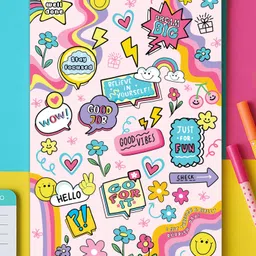 doodle Gratitude Journal A5 Planner (Vibe Check) - 112 Pages-picture-10