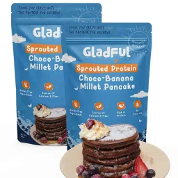 Gladful Sprouted Pancake Choco Banana with Millet Lobia Masoor Protein for Kids & Families - Pack of 2 - 300 Gms-image-7