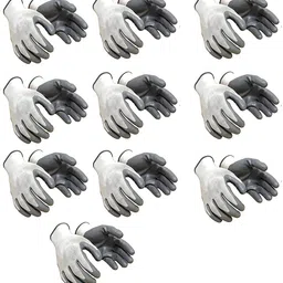 10 Pairs White Grey Hand Gloves Gardening Shoulder Glove-image-29
