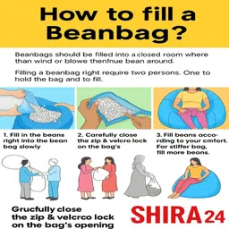 shira 24 XXXL Tear Drop Bean Bag Cover (Without Beans) image 3