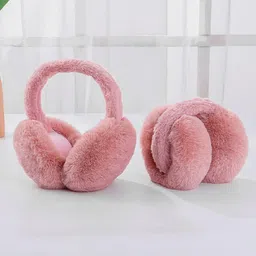 fd florida Simple Plain Winter Hot Foldable Women Ear Muff image 2
