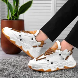 starlook Trendy High Premium Quality Chunky Sole White & Tan Casuals For Men-picture-40