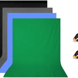 Hiffin ® 8x12 ft Blue|Gray|Green|Black Screen, Photography Backdrop Background Black Reflector Umbrella-picture-30