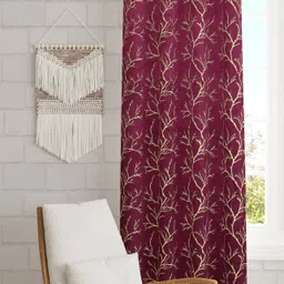 rashee creations 153 cm (5 ft) Window Velvet Room Darkening Curtain Single Curtain-picture-10
