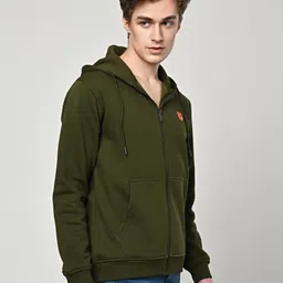 killer Men Full Sleeve Solid Hooded Sweatshirt image 3