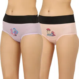 vaishma Pack of 2 Women Hipster Purple, Orange Panty image 2