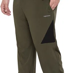 bigbanana Men Solid Green Track Pants image 3