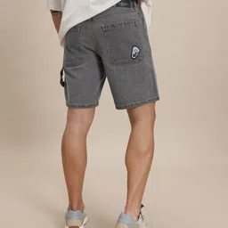 roadster Solid Men Blue Denim Shorts image 1