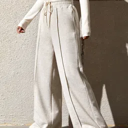 imsa moda Women Solid Grey Track Pants image 3