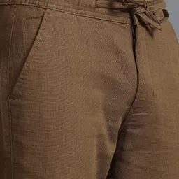houseofcommon Men Relaxed Brown Pure Linen Trousers image 5