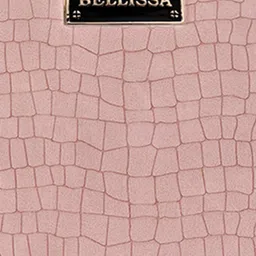Bellissa Pink Animal Textured Structured Baguette Bag image 2