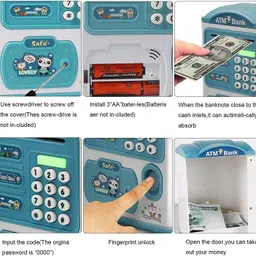 kartasya Electric ATM Piggy Bank for Kids with Password Protection and Finger Sensor Coin Bank image 3