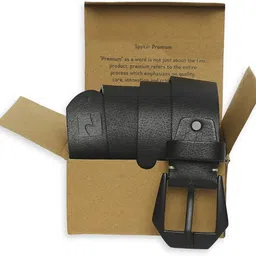 spykar Men Black Genuine Leather Belt image 4