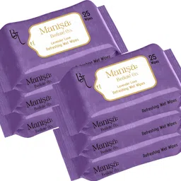 manisa beaute co LavenderLuxe Refreshing Wet Wipes, Alcohol Free & Vegan, (Pack of 6)-picture-17