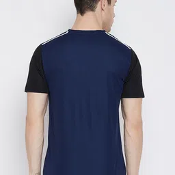 AUSTIEX Men Multicoloured Typography Printed Raw Edge Running Sports T-shirt image 2