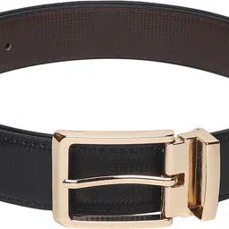 killer Men Formal, Casual, Evening, Party Black Artificial Leather Reversible Belt image 3