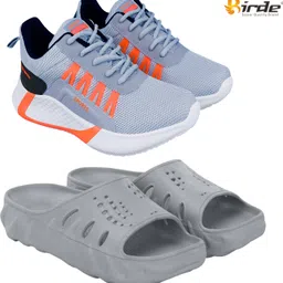 Birde Stylish Combo Pack of 2 Lightweight Gym, Running Shoes With Slides Walking Shoes For Men-picture-18