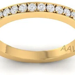 aavira Prong Set Diamond Ring Half Eternity Wedding Band Silver Ring-picture-14