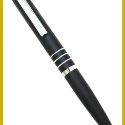 parmarth enterprises Stylish 340 Black Color Metal Body Gift Pen With Designer Silver Trims Ball Pen-picture-32