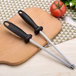 besilia Kitchen Sharpener Stainless Steel Sharpening Rod for Kitchen Knife(Steel, 2 Pcs) Knife Sharpening Steel image 5