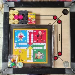 .20. inch carom.& coins. and.striker (black) Carrom .Board 56 cm Carrom Board-image-28