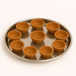keshiks mitti ke diye for diwali Pottery (Pack of 50) Table Diya image 2