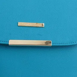 Lapis O Lupo Turquoise Blue Textured Structured Handheld Bag image 5