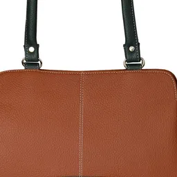 Fostelo Brown & Green Colourblocked Shoulder Bag image 5