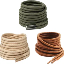 XERUS shoe laces Brown army green Beige round 120cm for boot sport hiking shoes Shoe Lace-picture-12