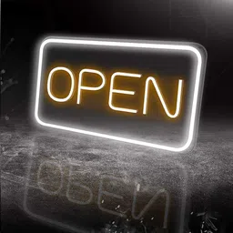 partyplanet Neon Open Sign, 16"x 9"New Electric Signs, Ultra Bright for Busines Signs, Electric Light Up Signs for Bars, Stores, Coffee Shop, Hotel etc. (Horizontal) Table Lamp-picture-10