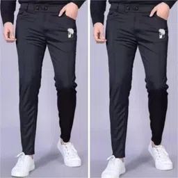 arihant shope Pack of 2 Men Solid Black Track Pants-picture-27