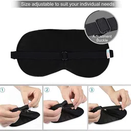 grin health Eye Mask with Ear Plug Ideal for Mediation, Yoga, Travel, Home, Car, Train image 4