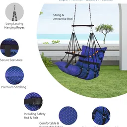 sprointal Cotton Baby Swing Chair for Babies Folding and Washable1-6 Years with Belt Swings image 3
